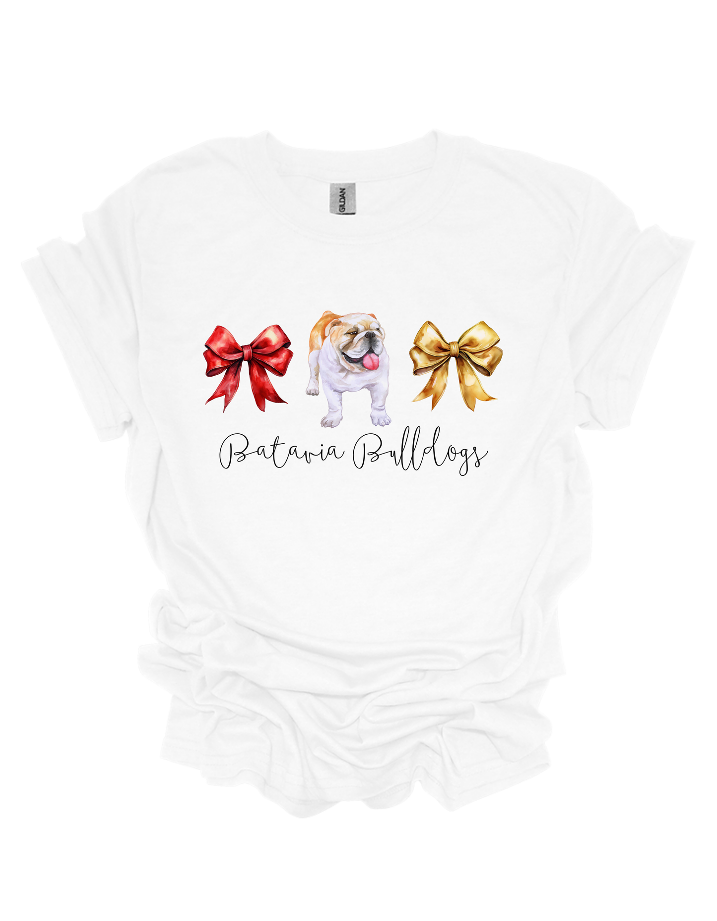 Batavia Bulldogs Bow Adult Unisex Shirt
