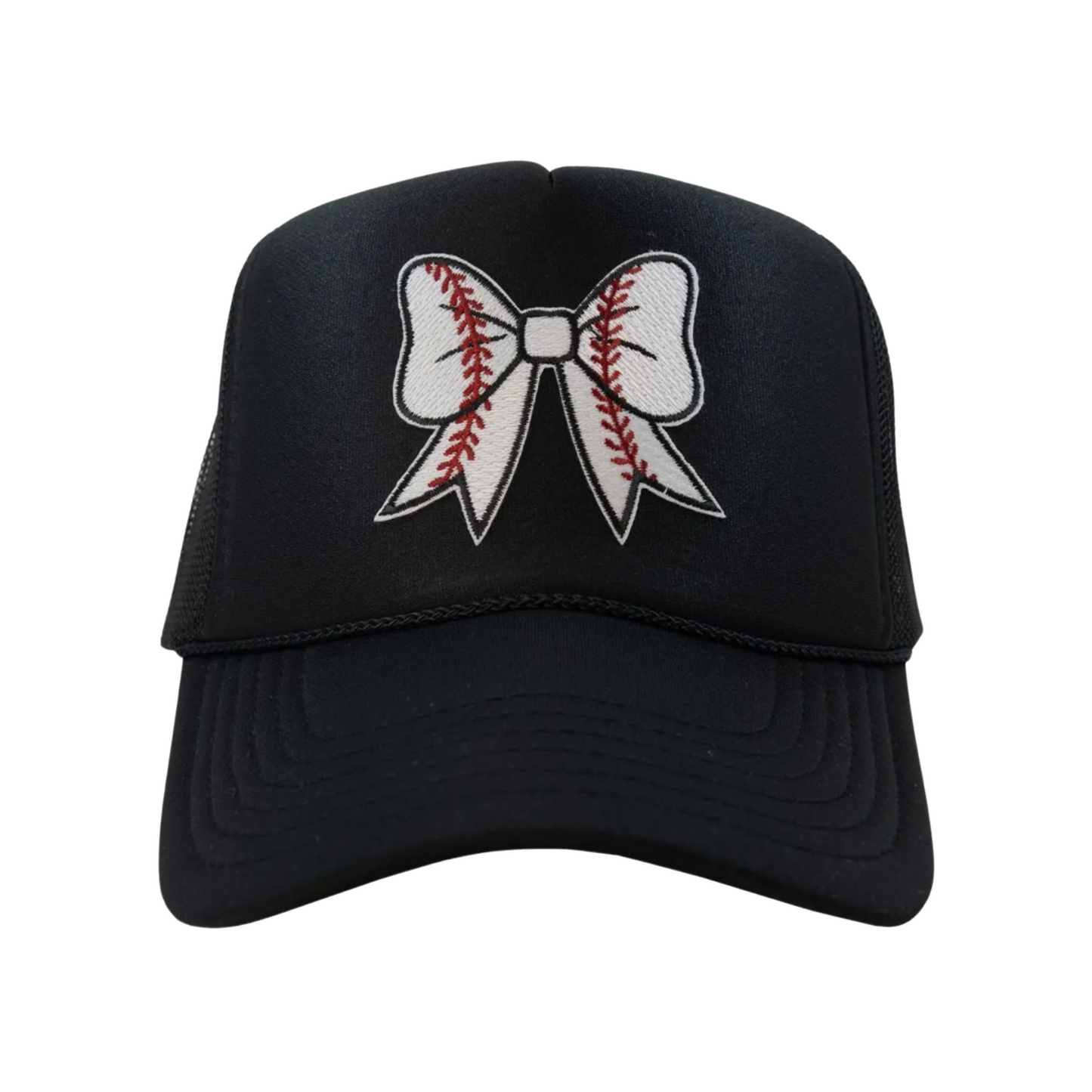 Baseball Bow Patch Foam Trucker Hat