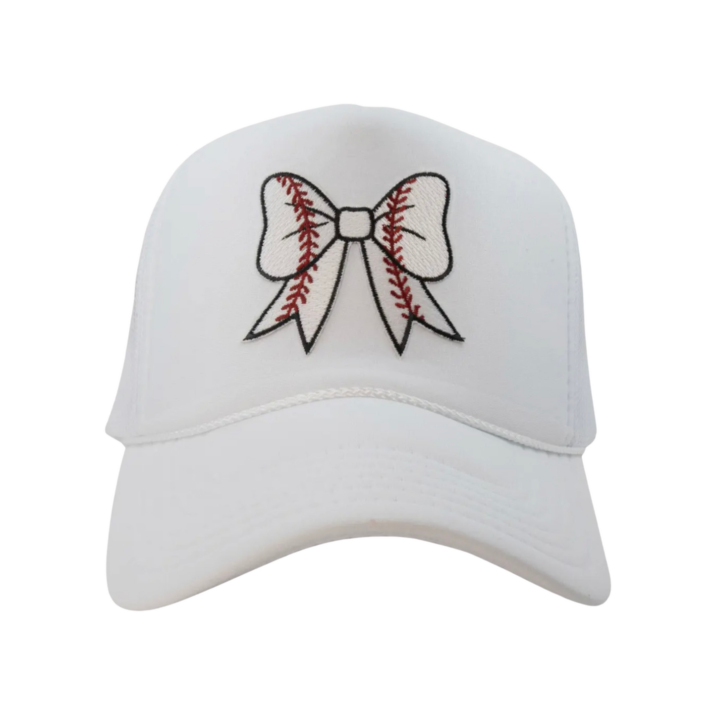 Baseball Bow Patch Foam Trucker Hat