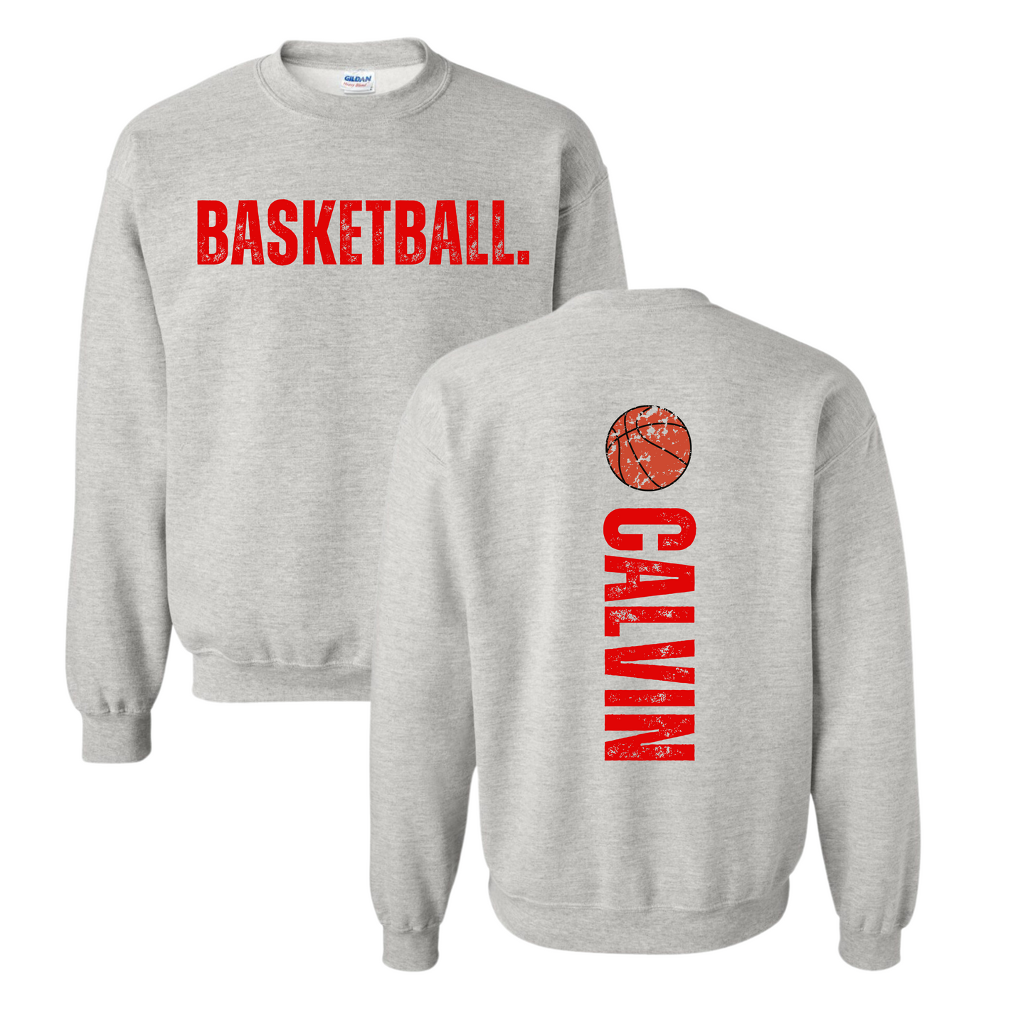Custom 1 Crew - Distressed Sport with Name on Back Sweatshirt
