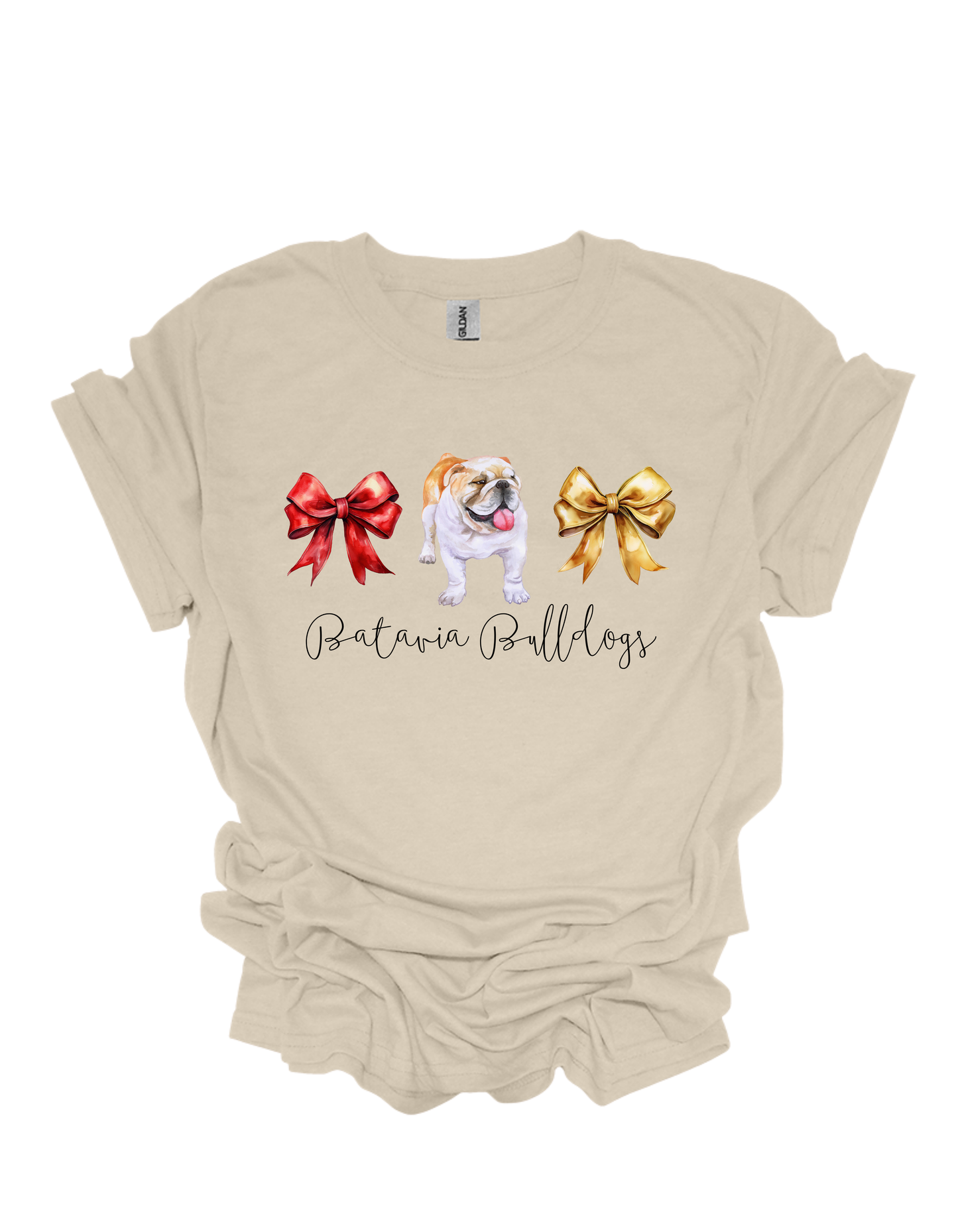 Batavia Bulldogs Bow Adult Unisex Shirt