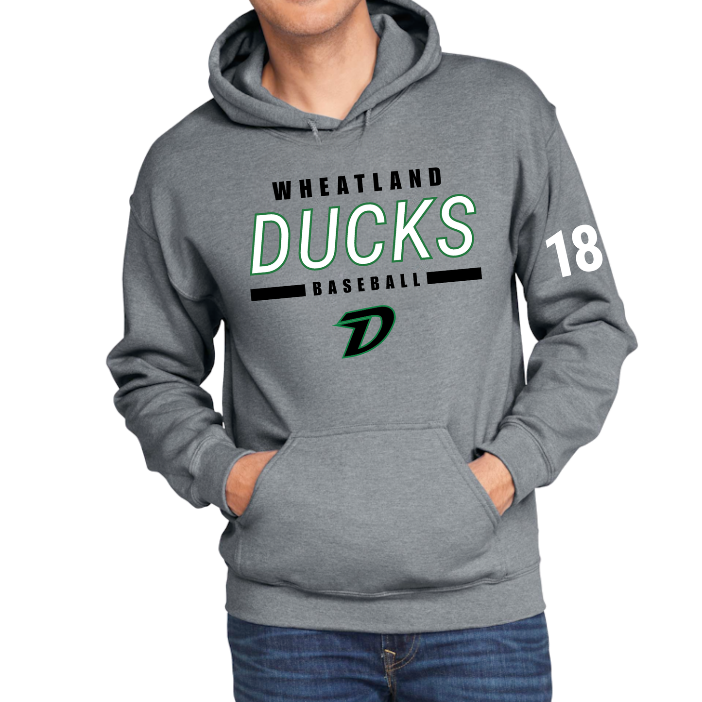 Ducks Baseball Personalized Sleeve Hooded Sweatshirt
