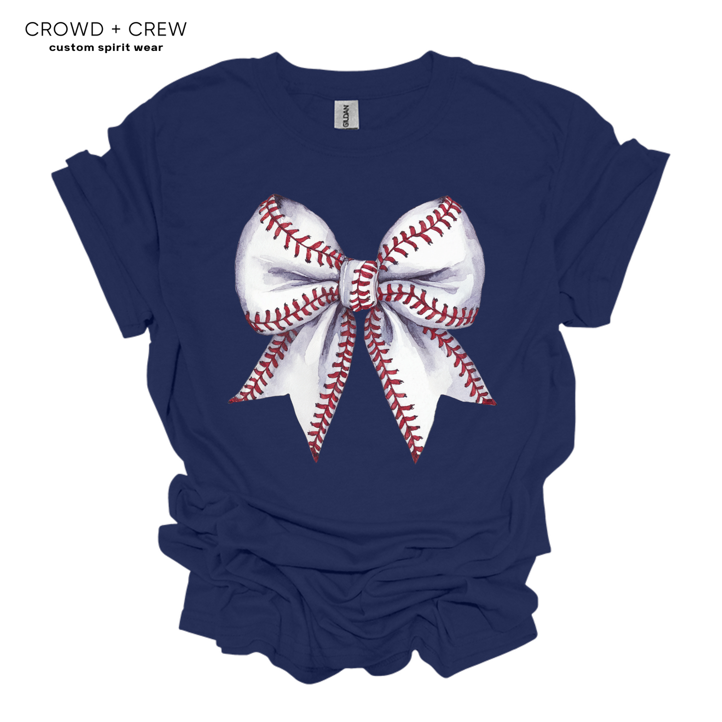 Baseball Bow Adult Tee