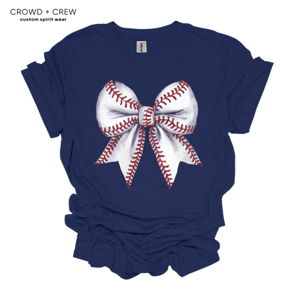 Baseball Bow Adult Tee