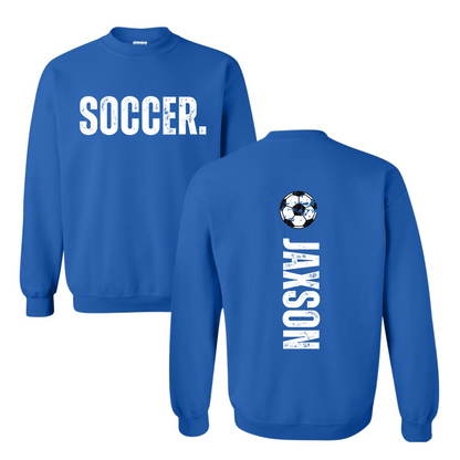 Custom 1 Crew - Distressed Sport with Name on Back Sweatshirt