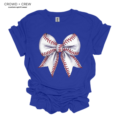 Baseball Bow Adult Tee