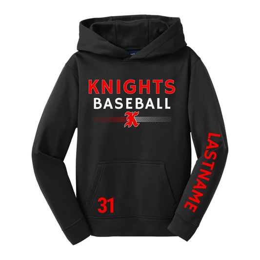 Knights Baseball Custom Hooded Sweatshirt