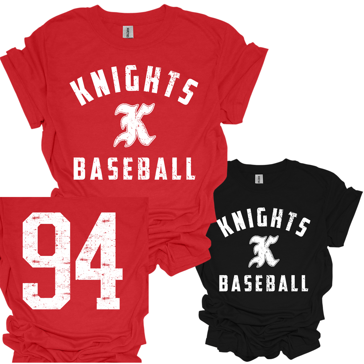 Knights Baseball Distressed Tee